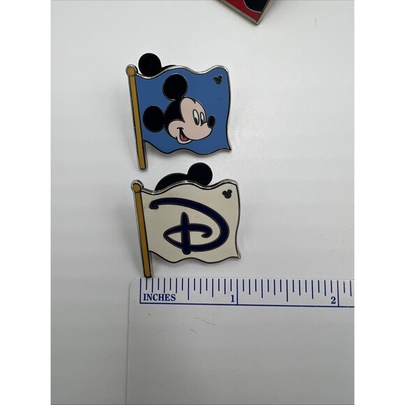 Disney Trader Pin Lot Hidden Mickey Flag & Mickey Mouse & Friends Tangram Pins - Picture 6 of 8